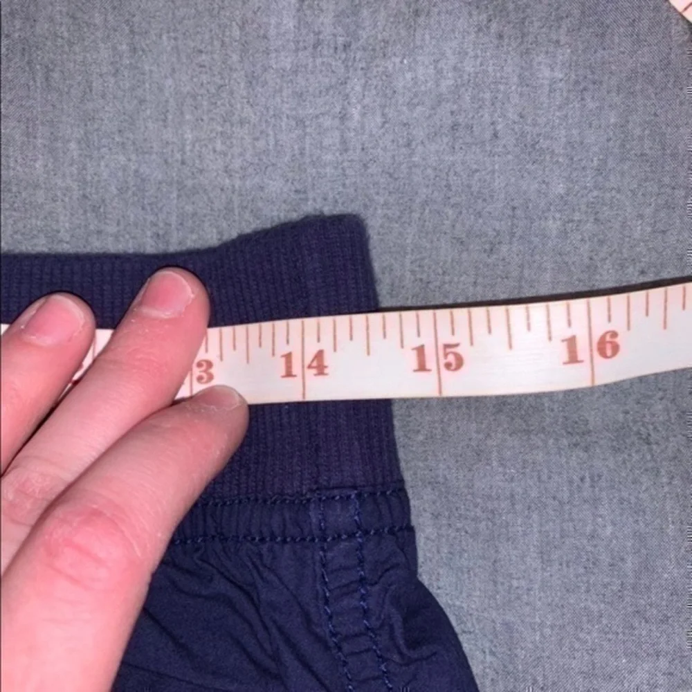 Navy blue and neon orange track pants joggers justice kids 18